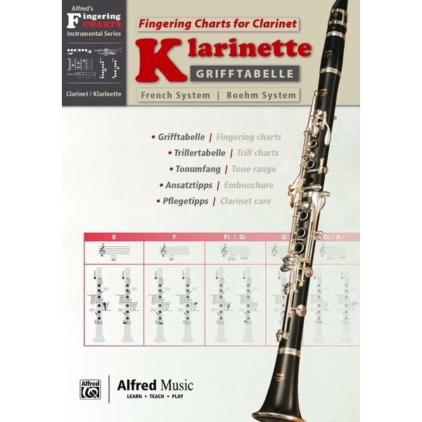Alfred Music Publishing Grifftabelle Klarinette