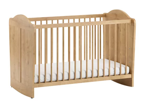 Lit bébé 60x120 et commode à langer Megeve Bois