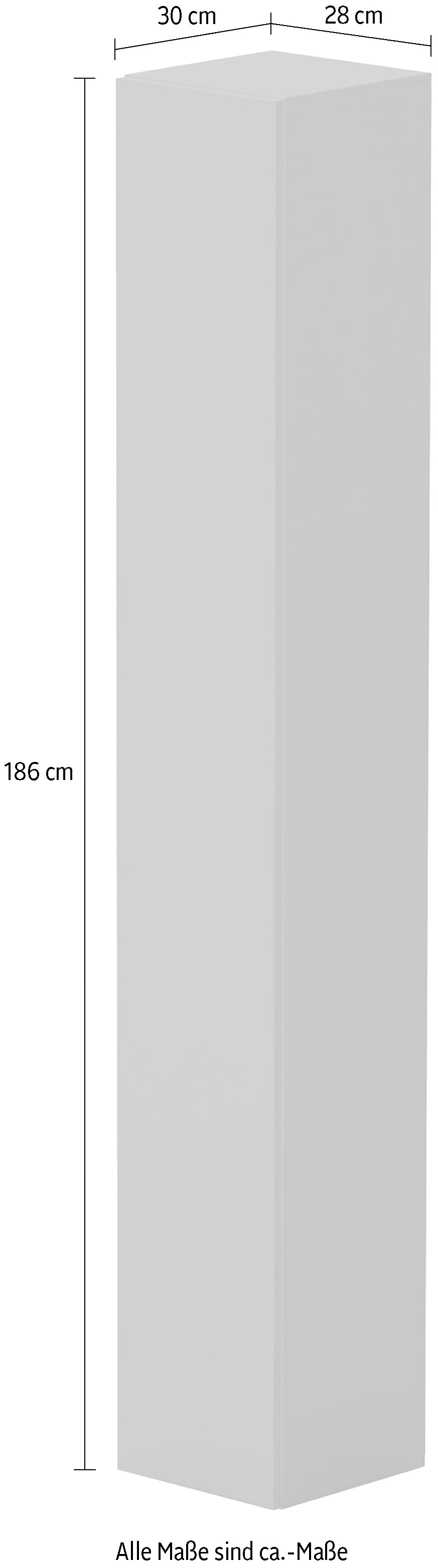INOSIGN Mehrzweckschrank »Infinity Breite 28 cm, Stauraumschrank mit 1 Tür, Mehrzweckschrank,« mit Push-to-open Funktion, 2 Grössen, verschiedene Farben
