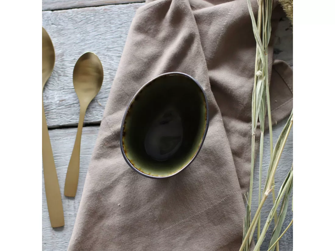 Ogo Living - Lot 6 Mini Coupelle Meta 10cm En Gres Vert