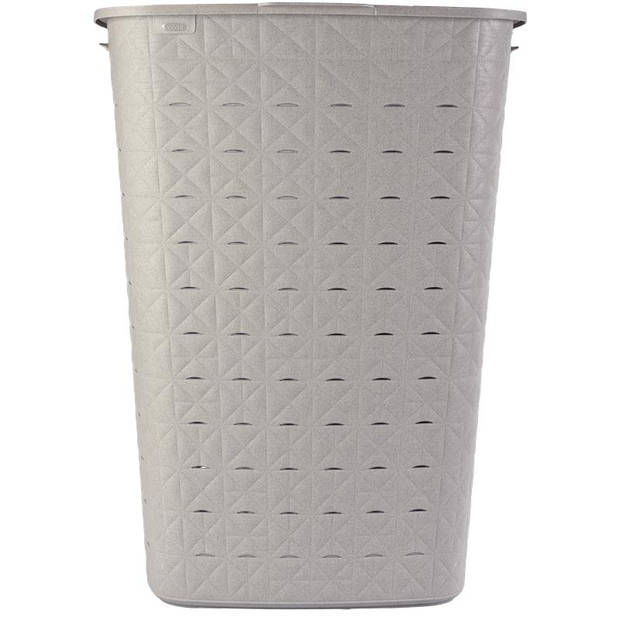 Curver Softex wasmand met deksel - 56L - taupe