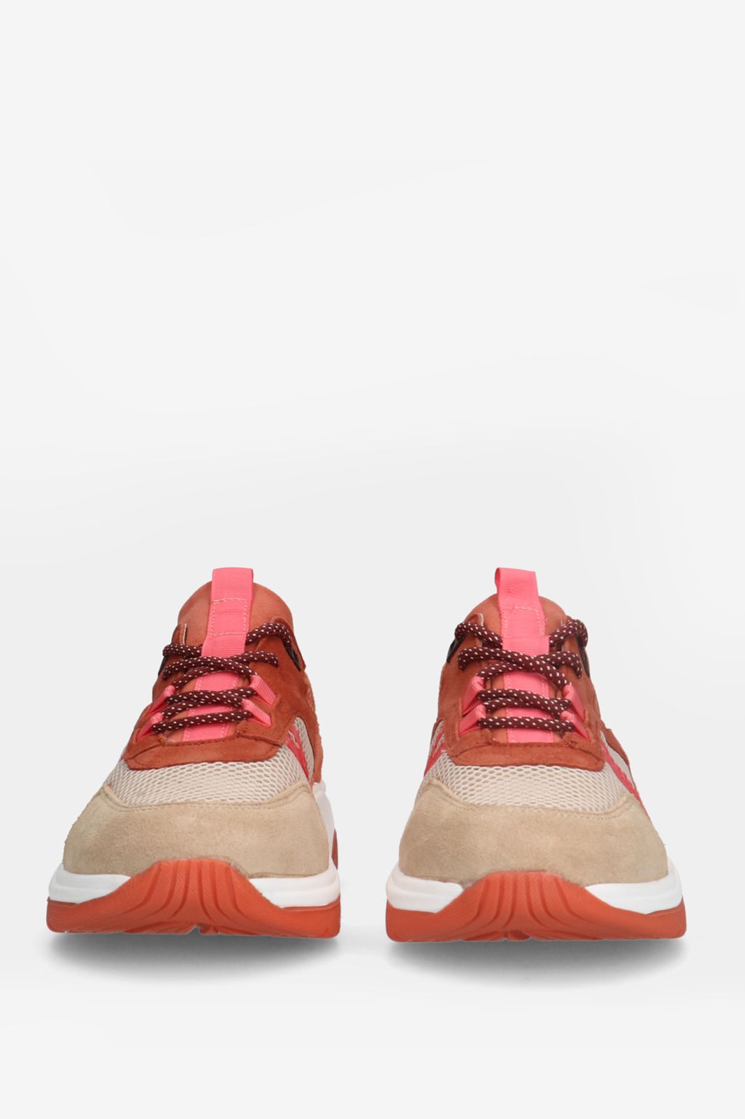 Oranje suède sneakers