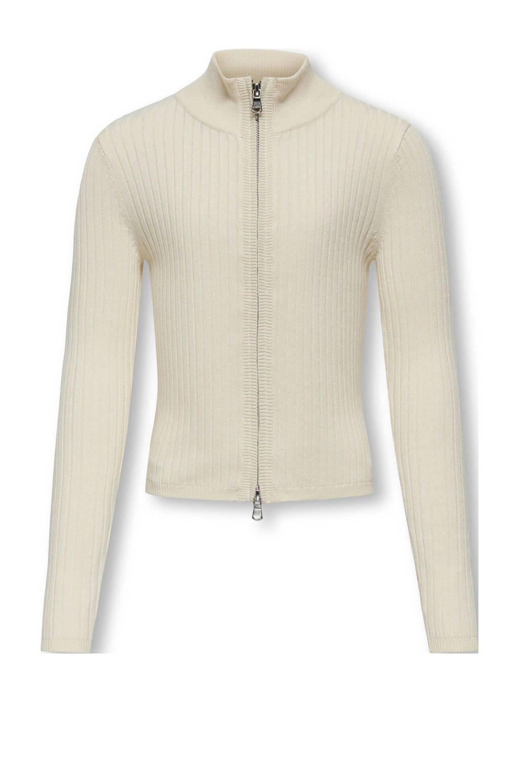 ONLY ribgebreid vest KOGELLA ecru