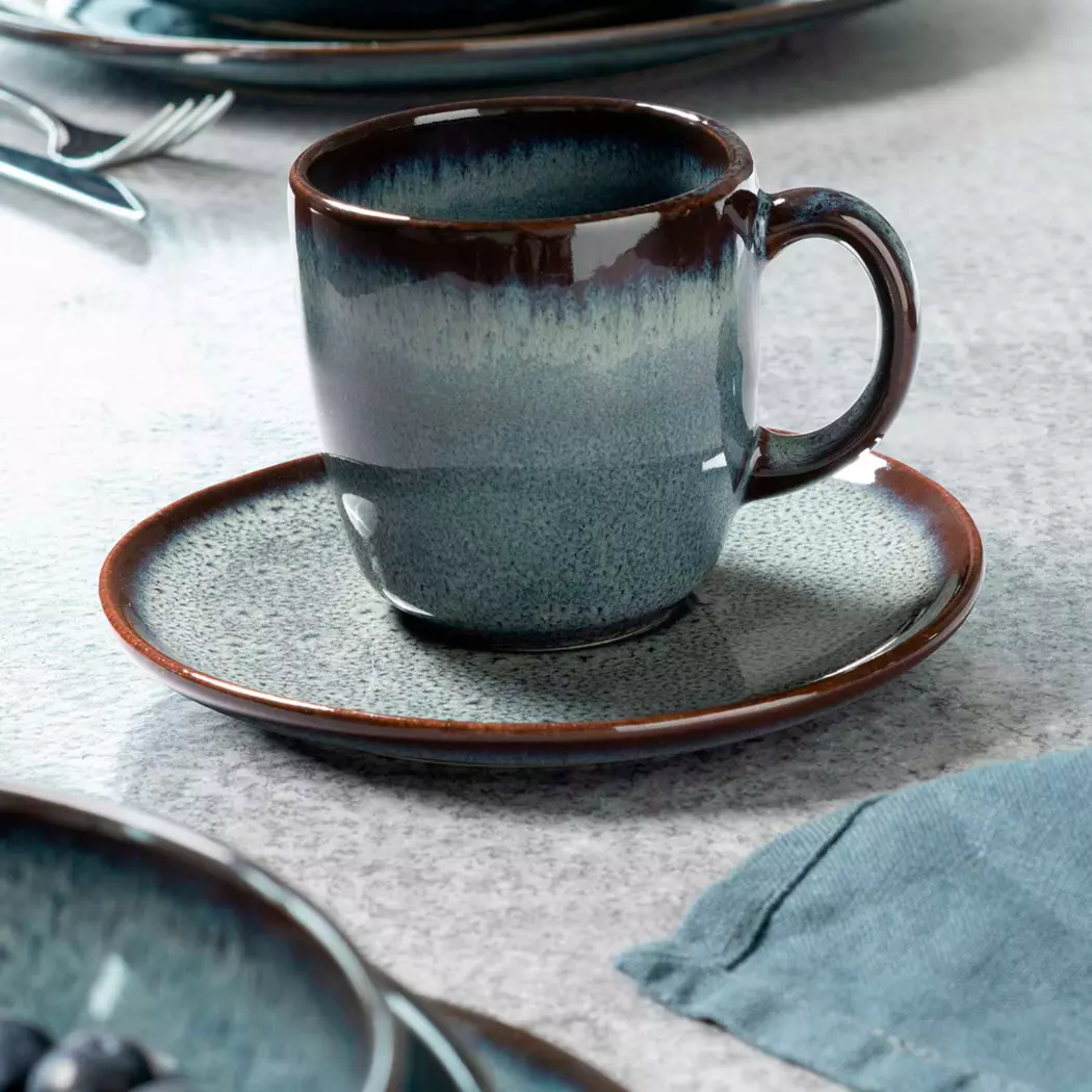 Untertasse Lave Gris 15,2 x 15,3 cm