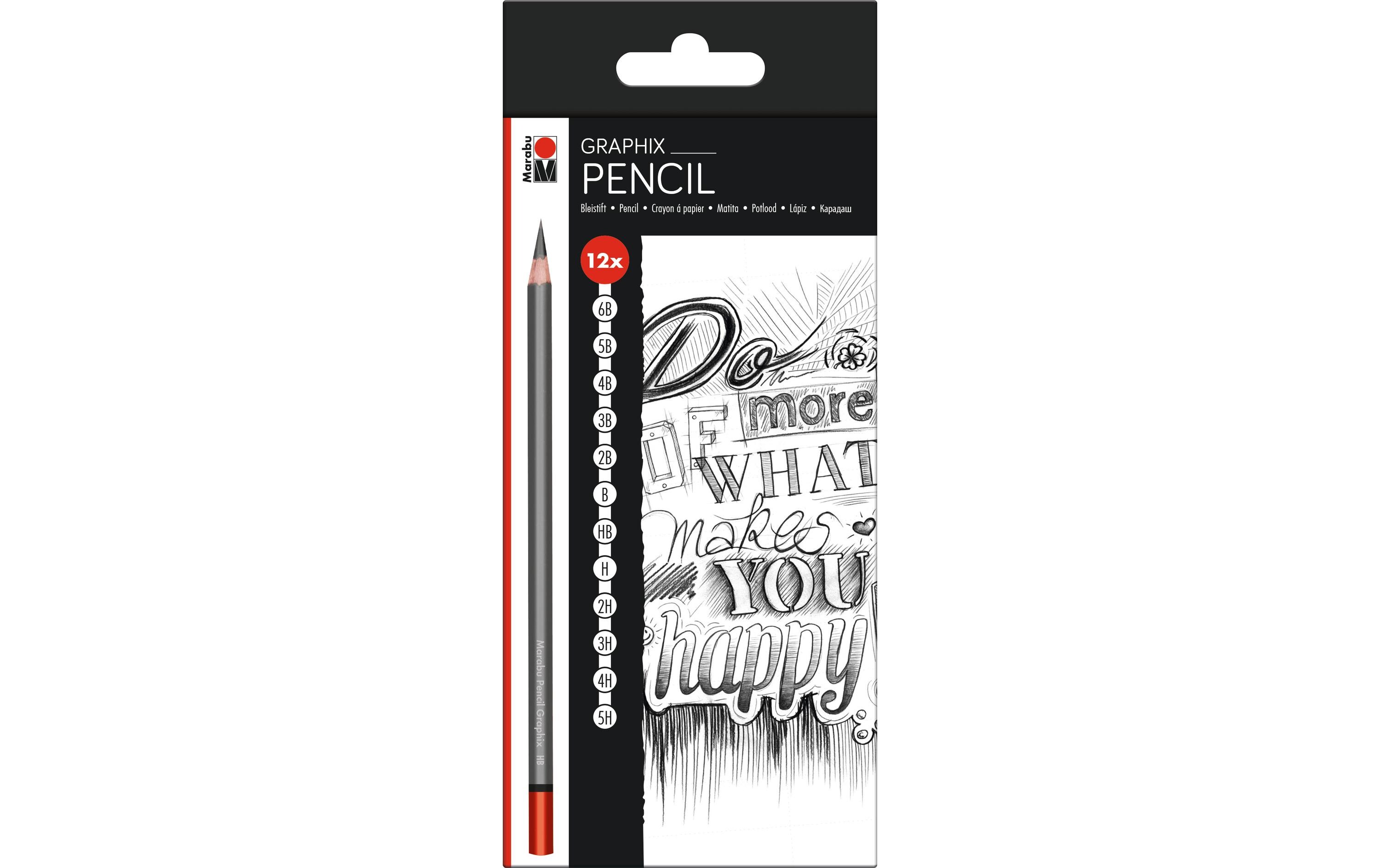 Bleistift Graphix Set 12 StückGraphitstifte Ideal für Illustrationen