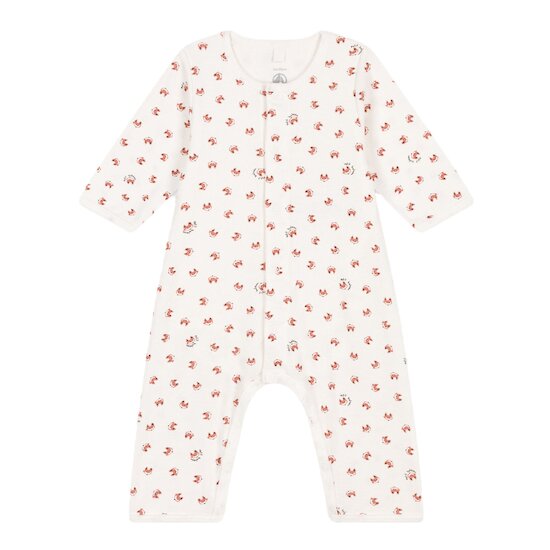 Bodyjama sans pieds bébé en coton   Blanc marshmallow/blanc multico        de               Petit Bateau