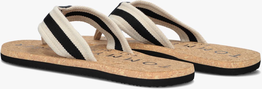 TOMMY HILFIGER zwarte tommy hilfiger slippers cork beach