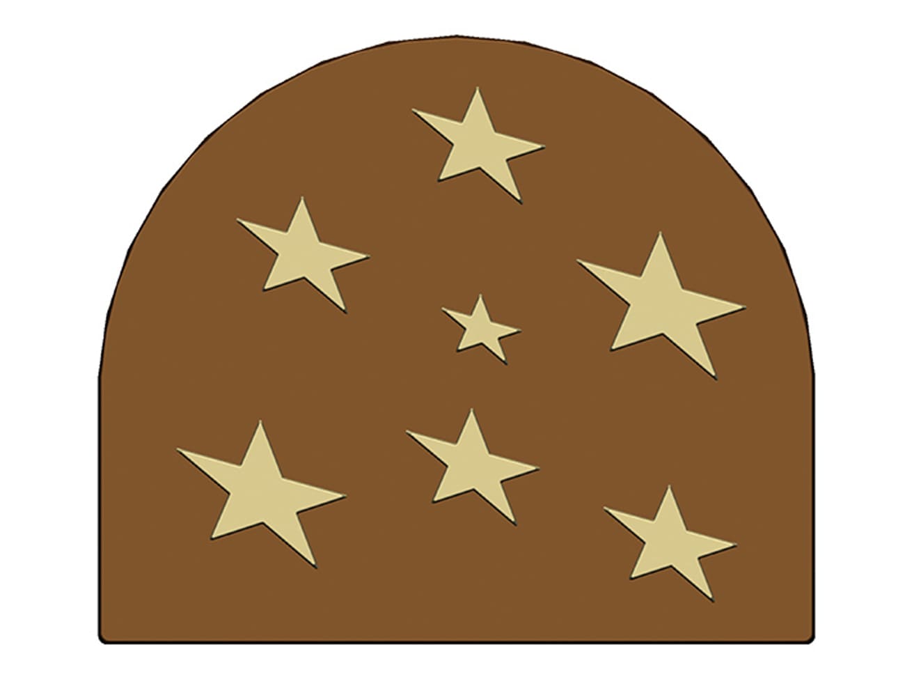 Moule pour embout de bûche - forme petites étoiles