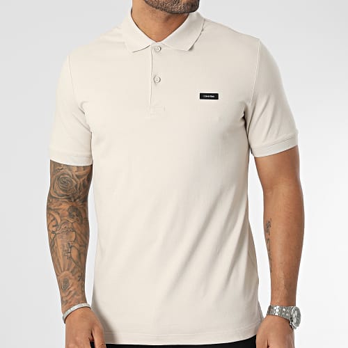 Polo Manches Courtes Stretch Pique Slim 1196 Beige