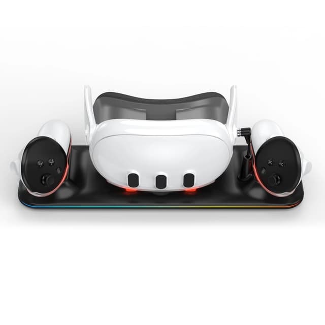 Ladestation til Meta Quest 3 VR headset og controller opladningsdock