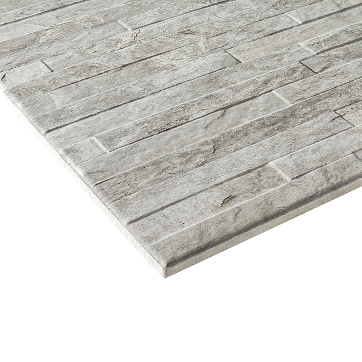 Carrelage mural gris 30,8x61,5cm Shaded slate