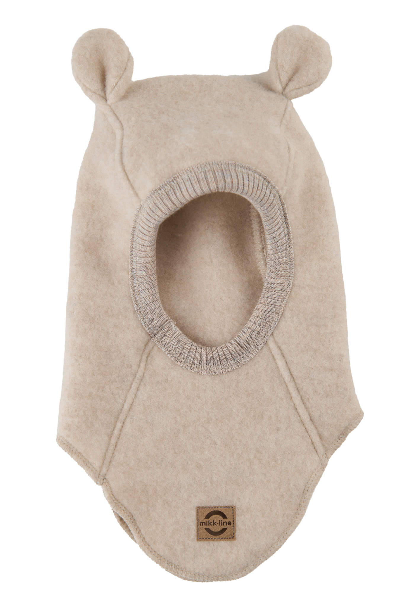 Mikk-Line Mikk-Line wollen muts met oren melange offwhite