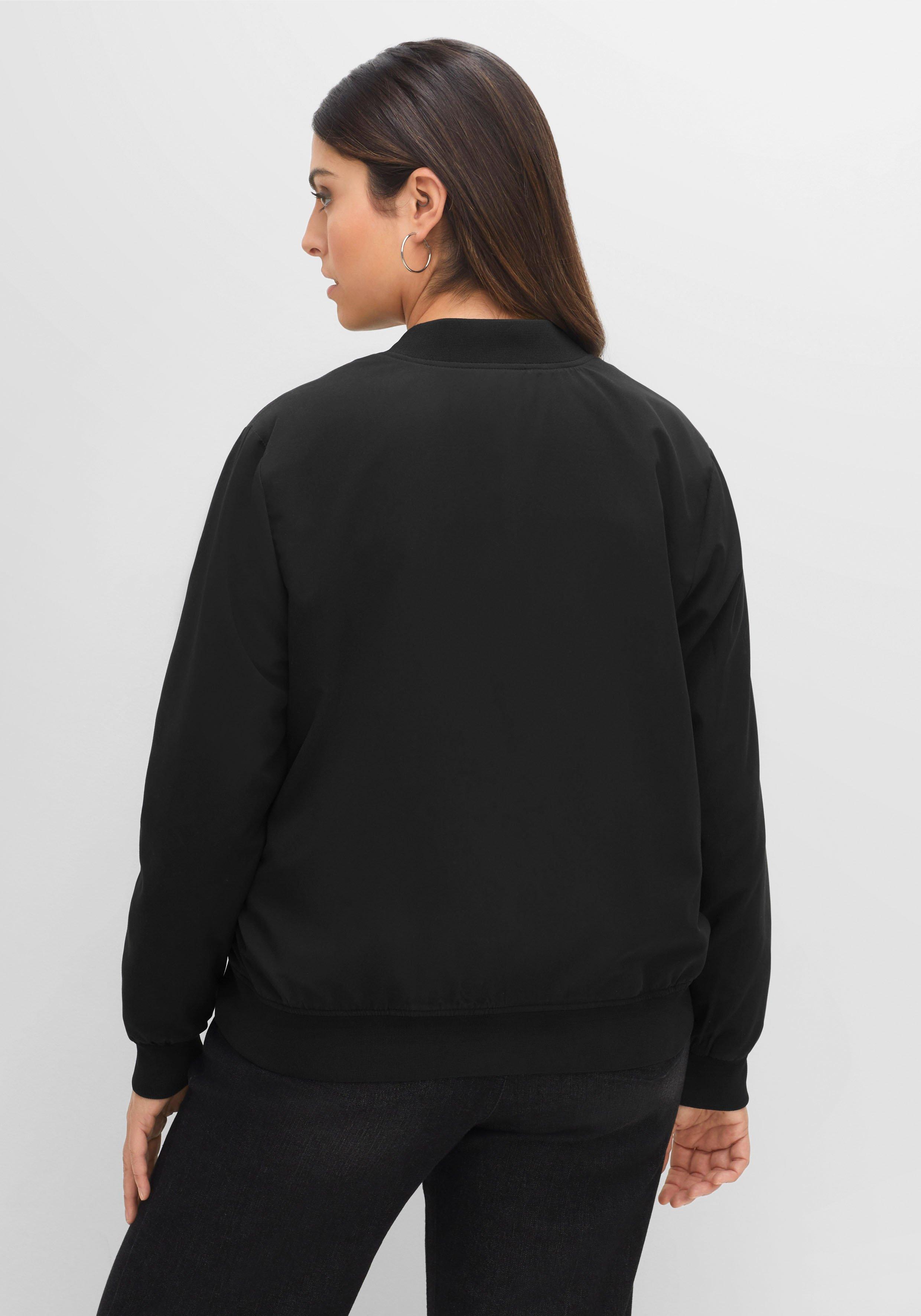 Blouson mit Rippbündchen und Reißverschluss