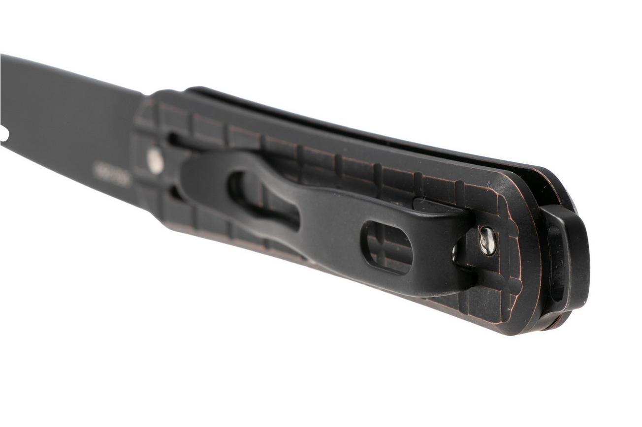 Fox Vulpis Limited Edition FX-VPGP130-COB PVD Blackwashed M390, Grenade Pattern Copper, zakmes