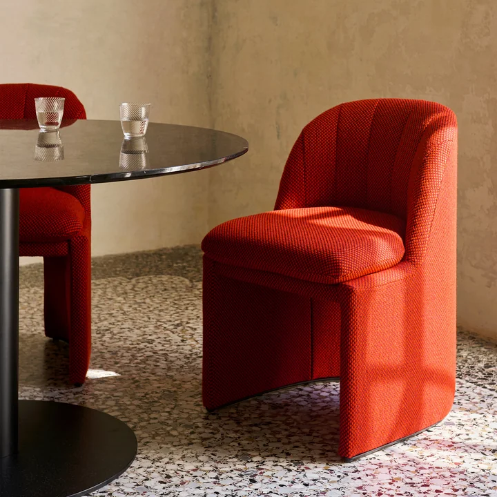 &Tradition - Loafer SC106 Dining Chair, grau (Stoff Kvadrat Cifrado 0771)