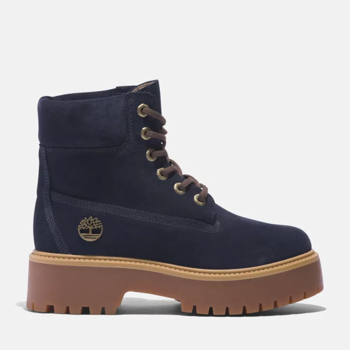 Timberland C.F. Stead Indigo Suede Stone Street 6-Inch Boot pour femme en bleu foncé