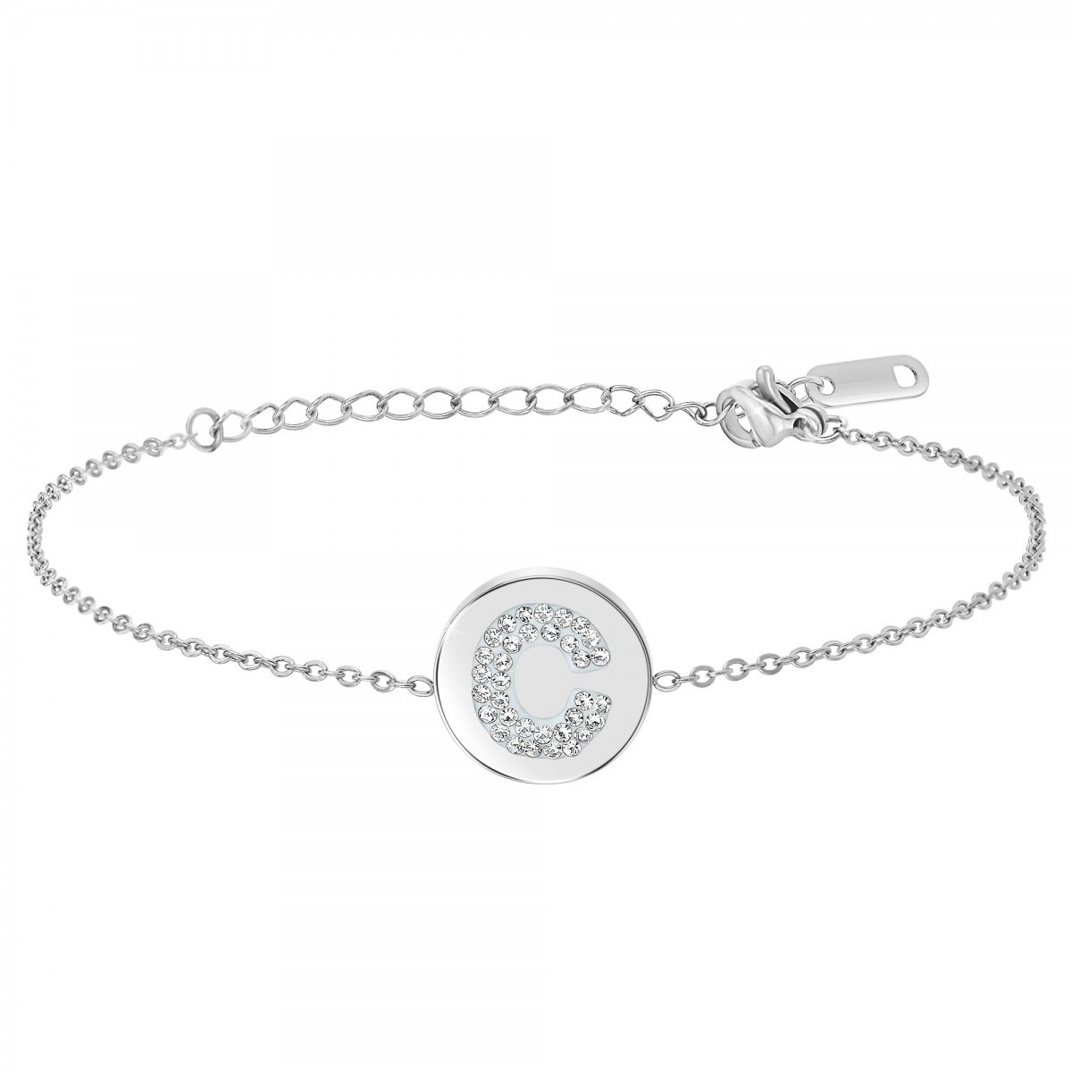 Bracelet alphabet lettre C SC Crystal