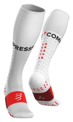 Paire de Chaussettes de compression Compressport Full Socks Run Blanc