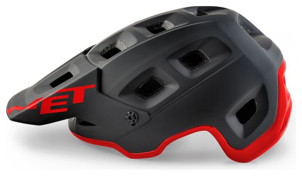 Casque All-Mountain MET Terranova Noir Rouge Mat Brillant