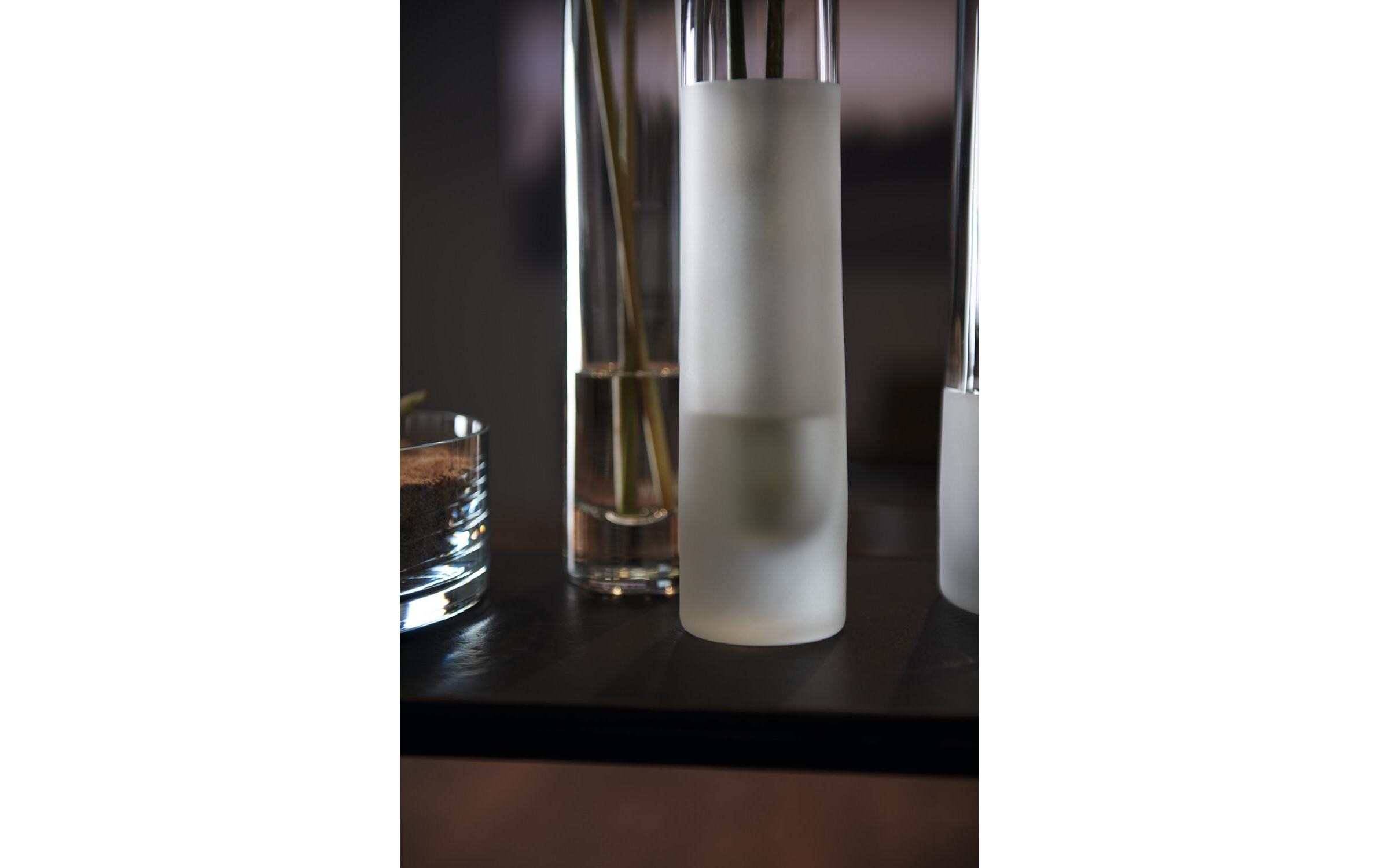 Vase Novara 30 cm 4 Stück, Transparent/Weiss<br>Vase aus Kalk-Natron-Glas, Transparent/Weiss