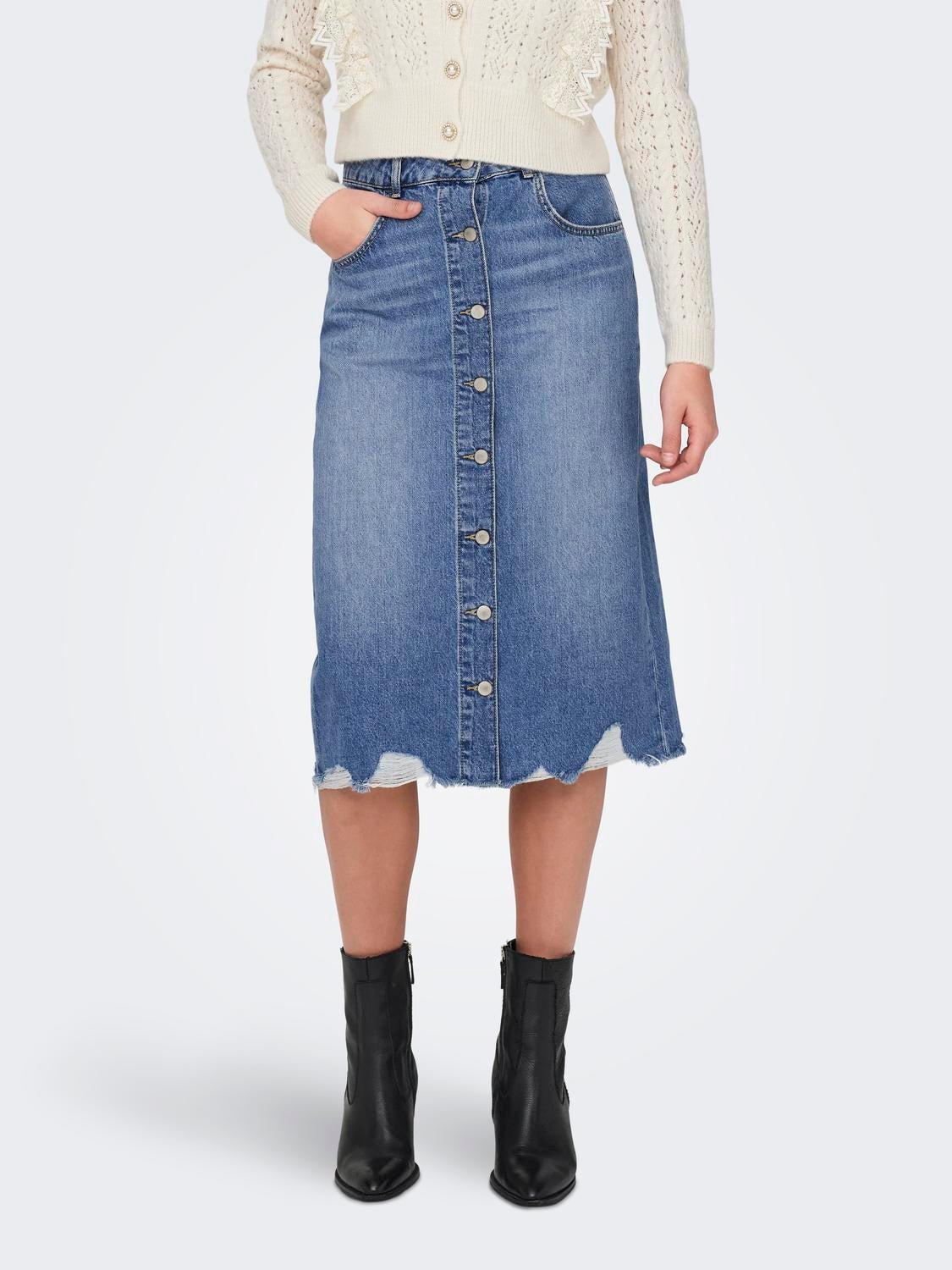 ONLFARRAN Jeansrock Medium Blue Denim