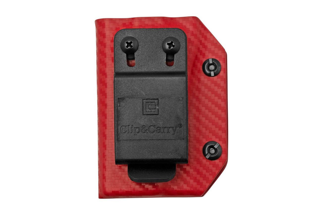 Clip And Carry Kydex Sheath Leatherman Raptor, Carbon Fiber Red LRAPTOR-CF-RED riemholster
