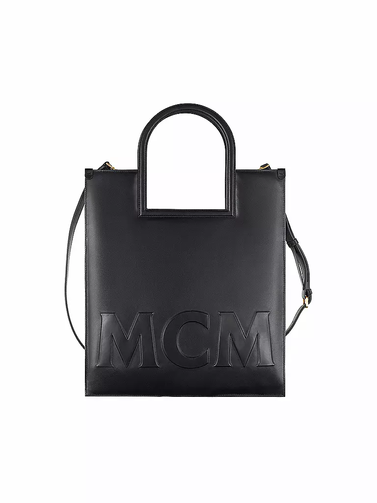 MCM Ledertasche - Tote Bag AREN Medium schwarz