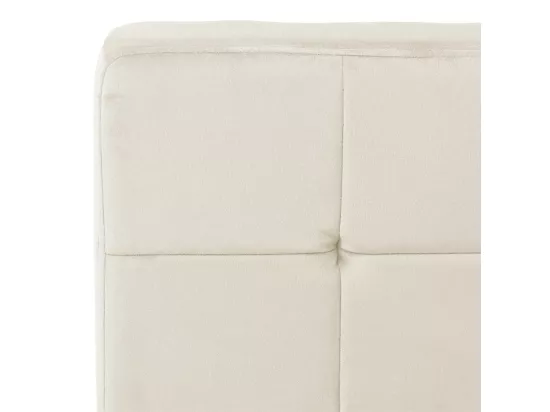 Chaise de relaxation 65x79x87 cm Blanc crème Velours