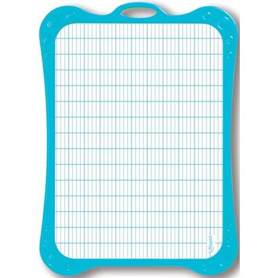 Maped - Kit ardoise blanche avec des motifs grille bleue - avec feutre et effaceur - grands carreaux (seyes) - cadre bleu