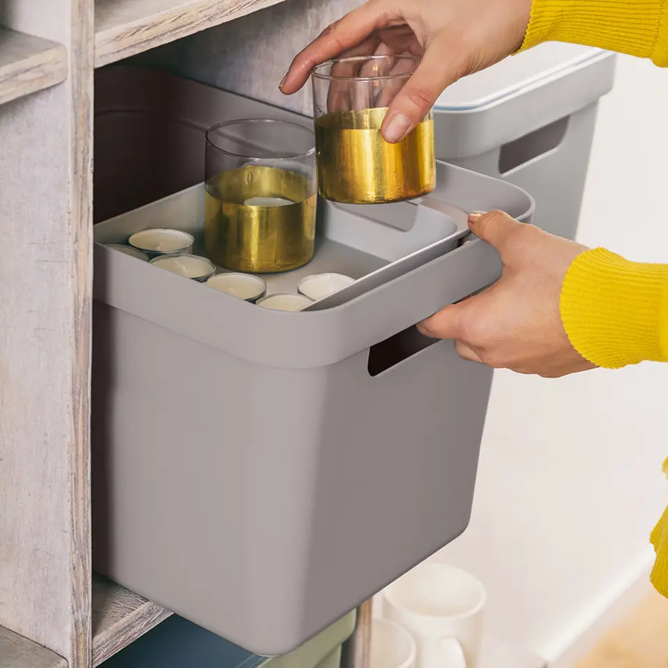 Sigma home opbergbox 18L grijs