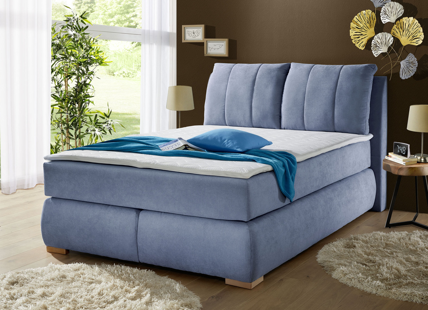 Boxspringbett mit Topper