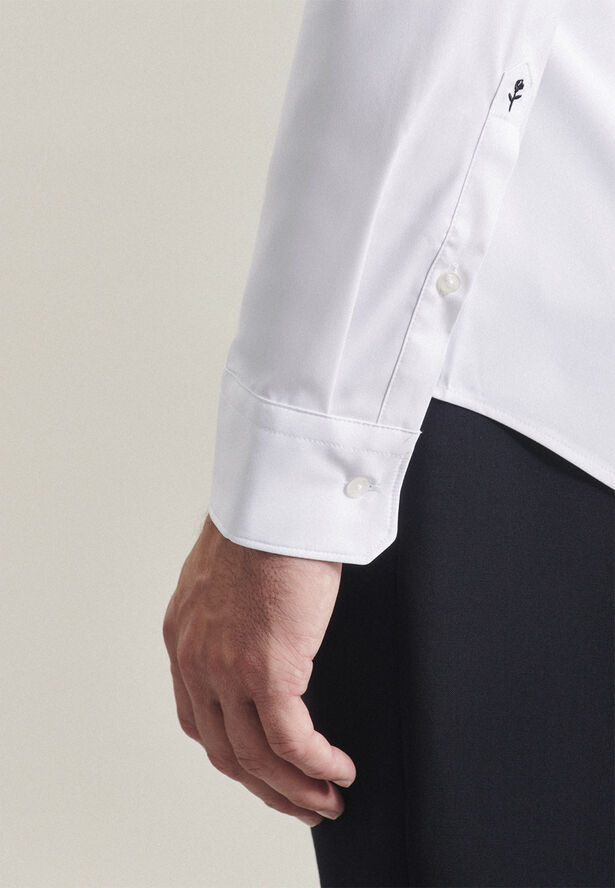 Seidensticker Performance shirt Slim Long sleeve Kent-Collar Uni White
