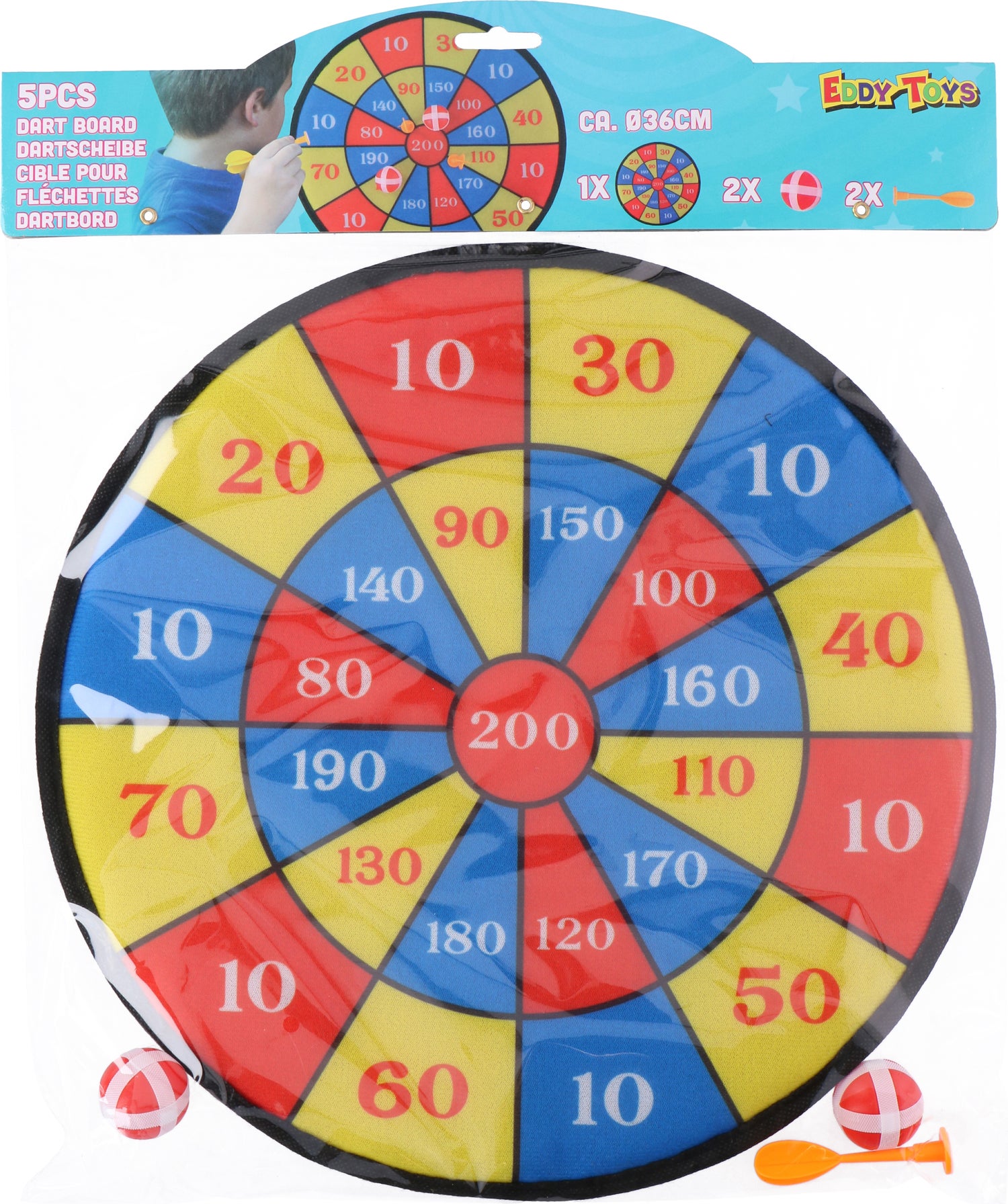 Eddy Toys soft dartbord D 36 cm