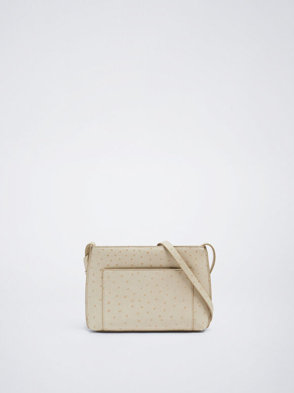 Bolsa transversal com relevo - Cru