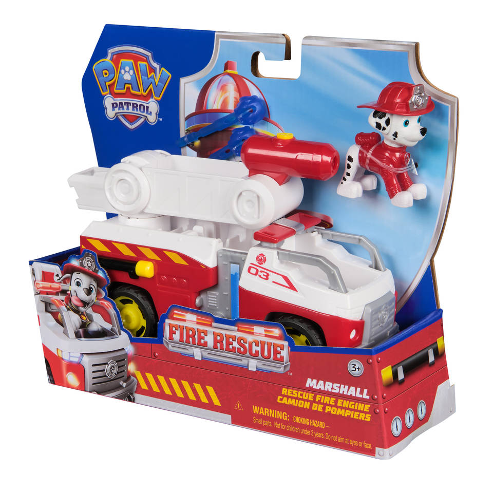 PAW Patrol Brandweerredding Marshall's brandweerwagen met speelfiguur