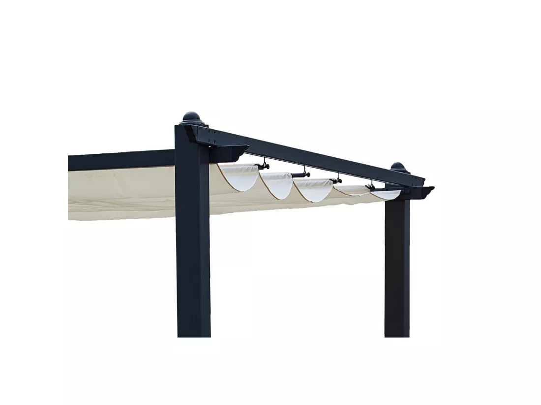 Pergola auto-portée 3,75x2,68 m, structure aluminium NILA 12m²