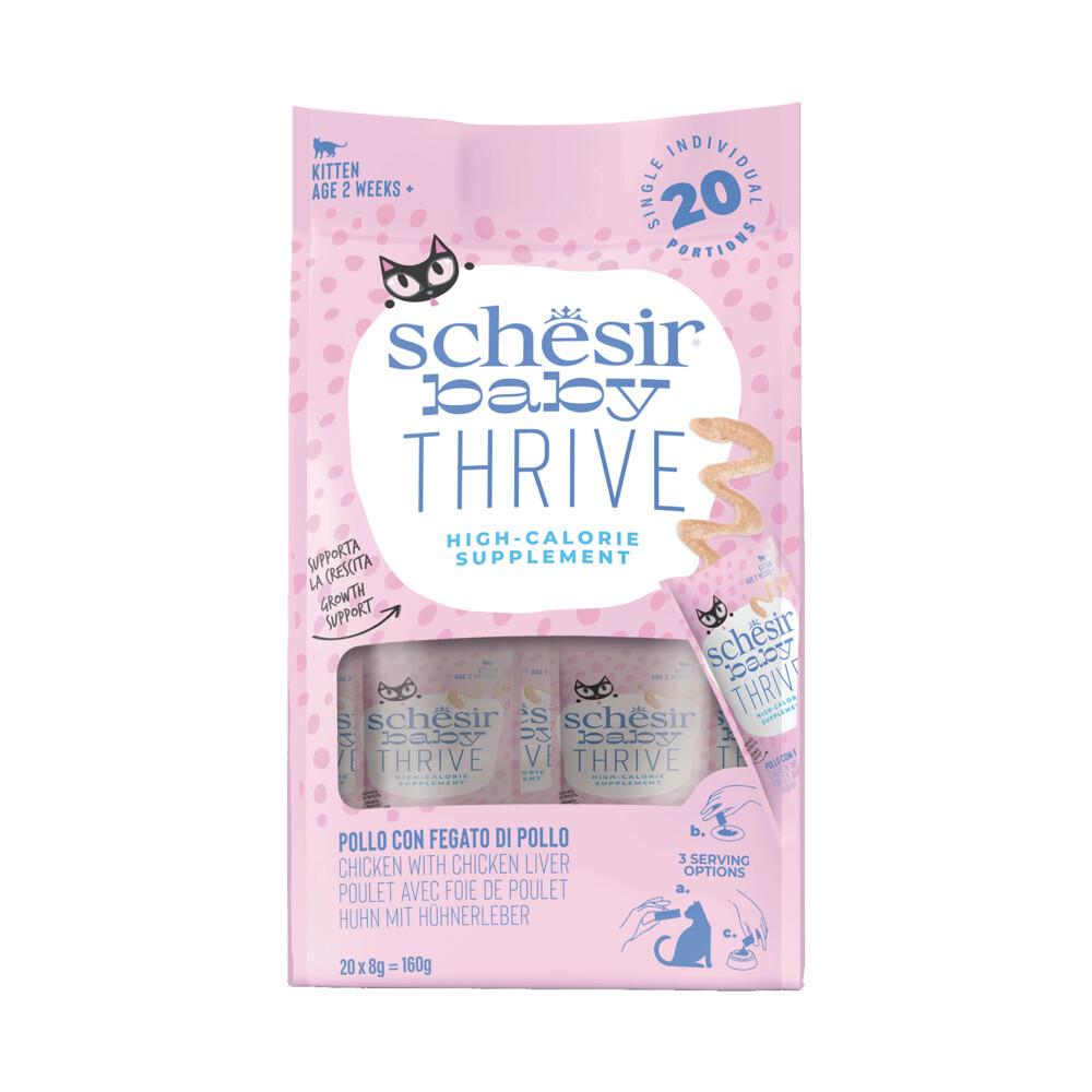 8x Schesir Baby Thrive Kitten Kip20 x 8 gr