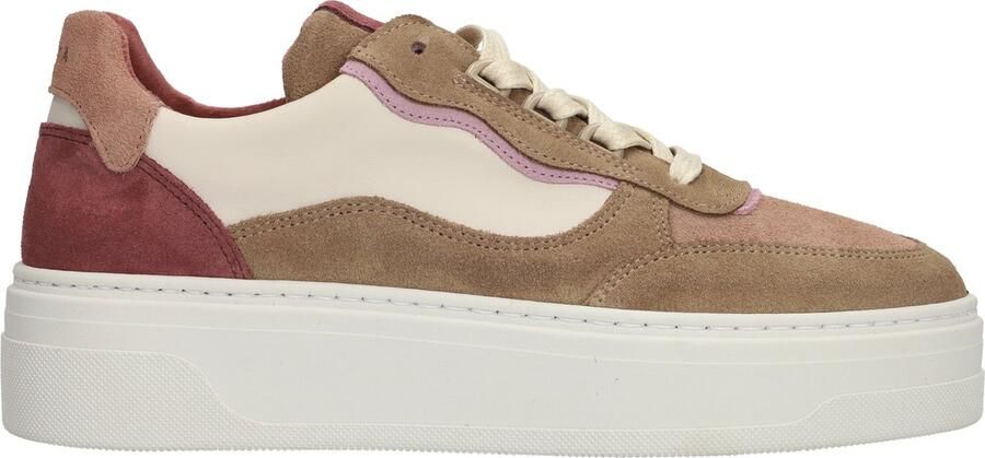 Palpa Beige Paarse Platform Sneakers Multicolor