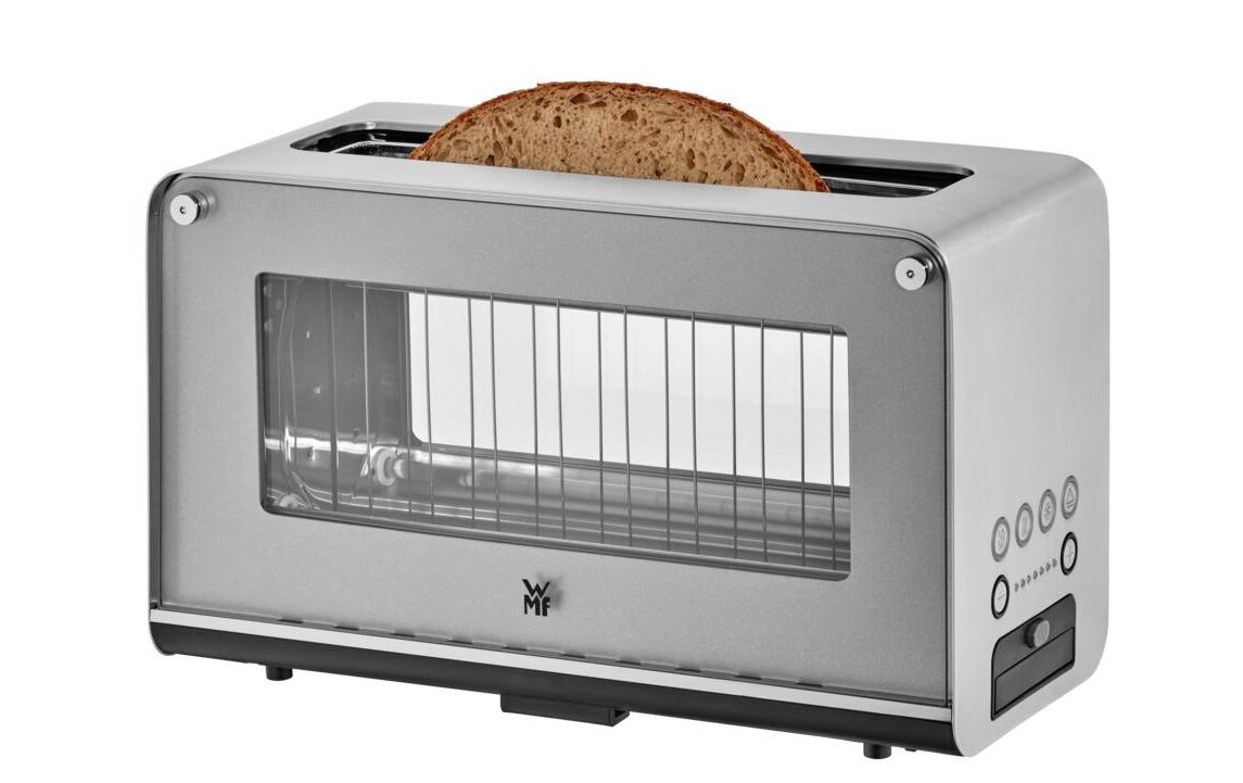 Toaster Lono Glas Silber<br>Langschlitztoaster