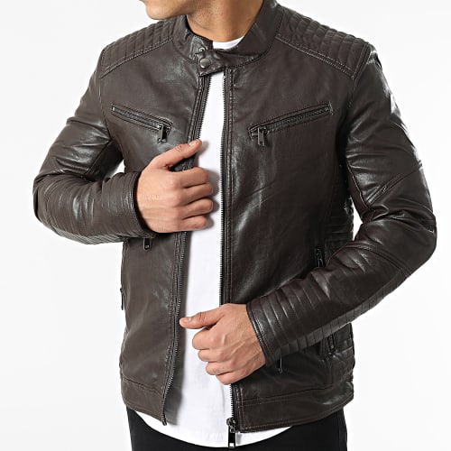 Veste Biker 5032 Marron