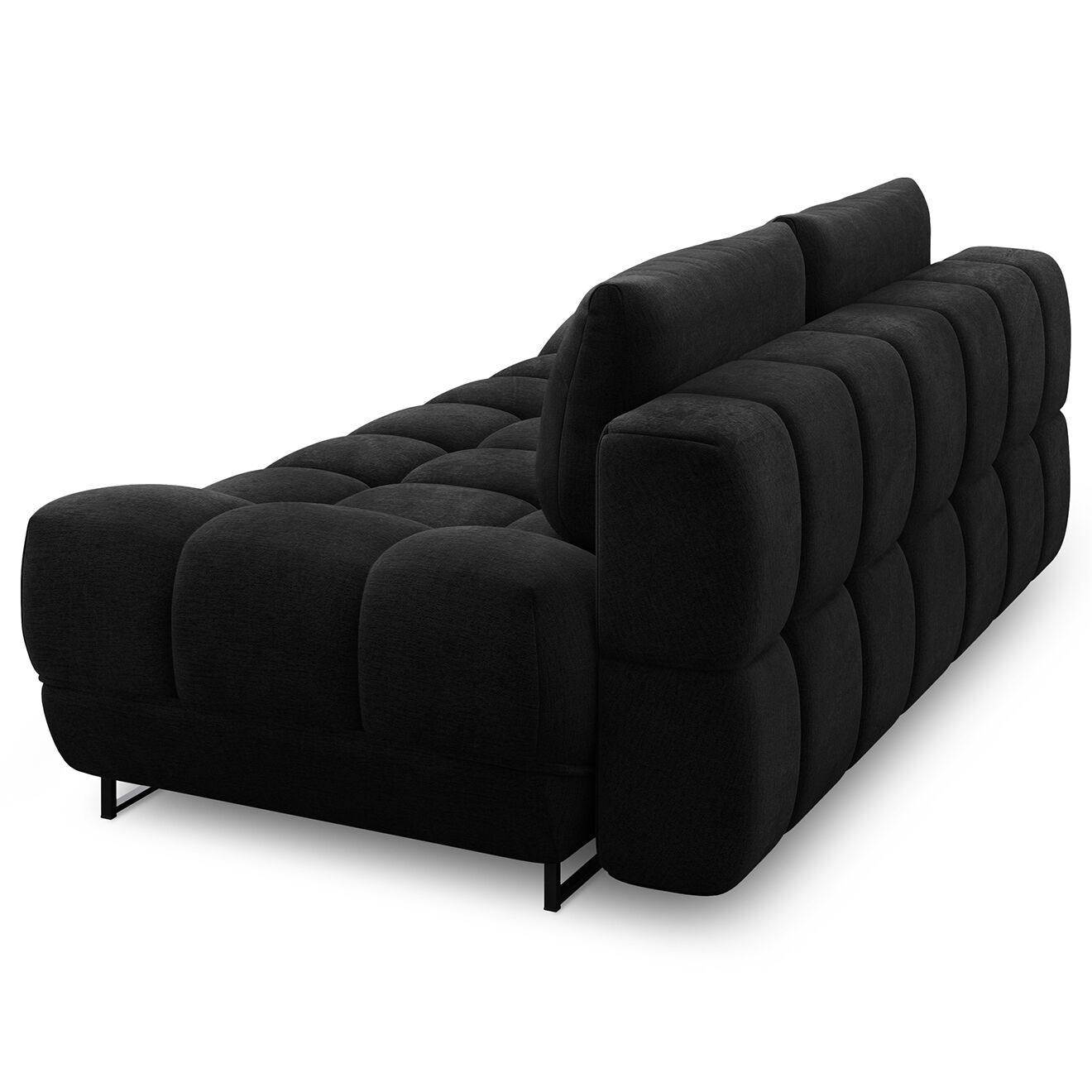 Windsor & Co Canapé convertible avec coffre de rangement Cirrus noir - 215x112x90 cm