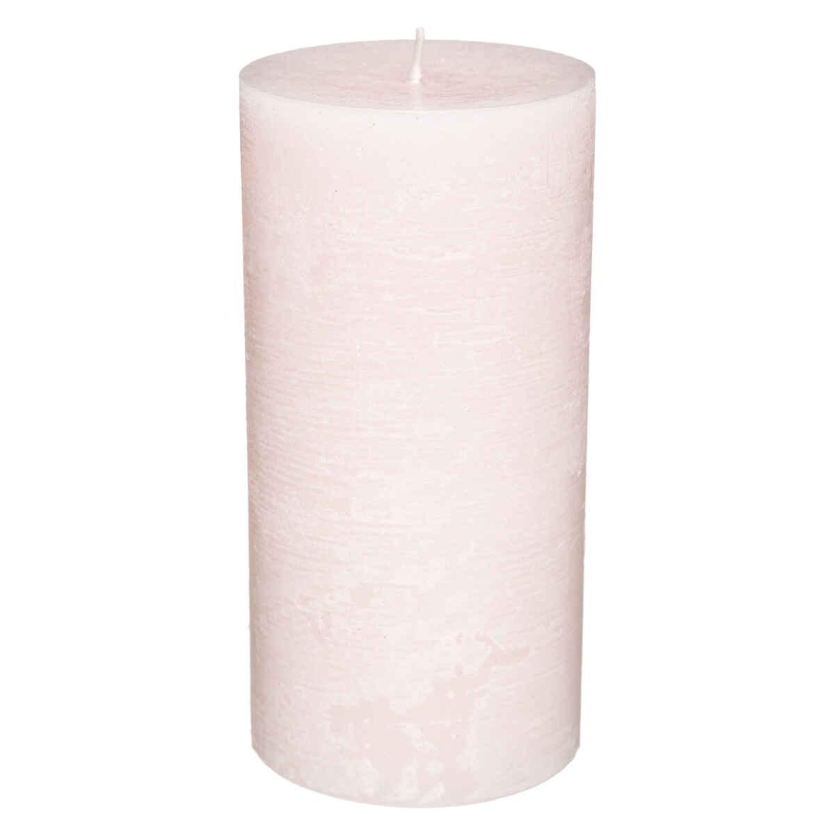 BOUGIE RONDE RUSTIC ROSE 6.8X14CM