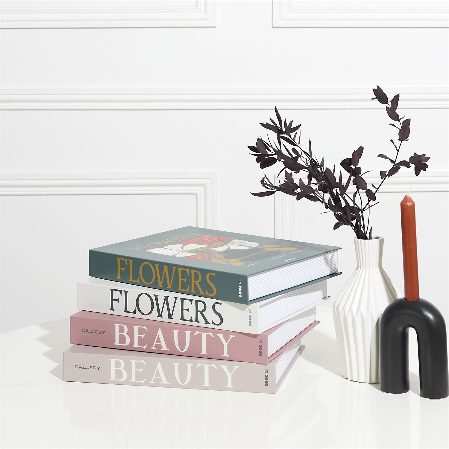 LIVRE RANGEMENT DECO BEAUTY ET FLOWERS 33X25CM