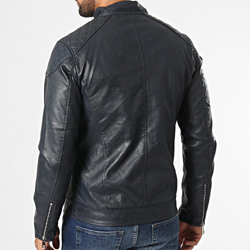 Veste Biker 5115 Bleu Marine