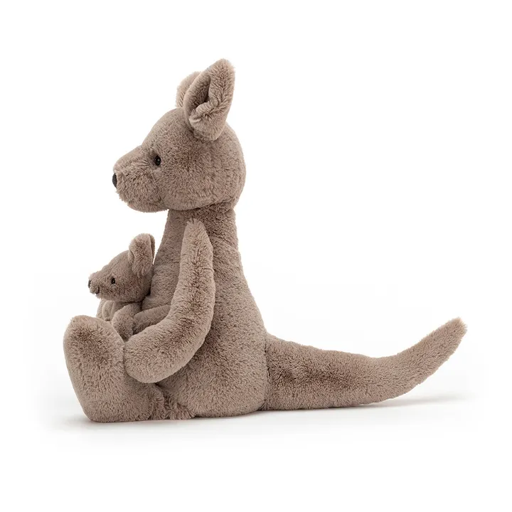 Jellycat Peluche kangourou Kara | Gris