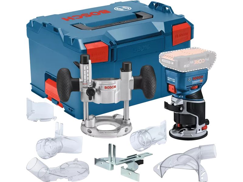 Bosch Professional Akku-Kantenfräse GKF 18 V-8 Taucheinheit Maximale Leistung und Zubehörkompatibilität