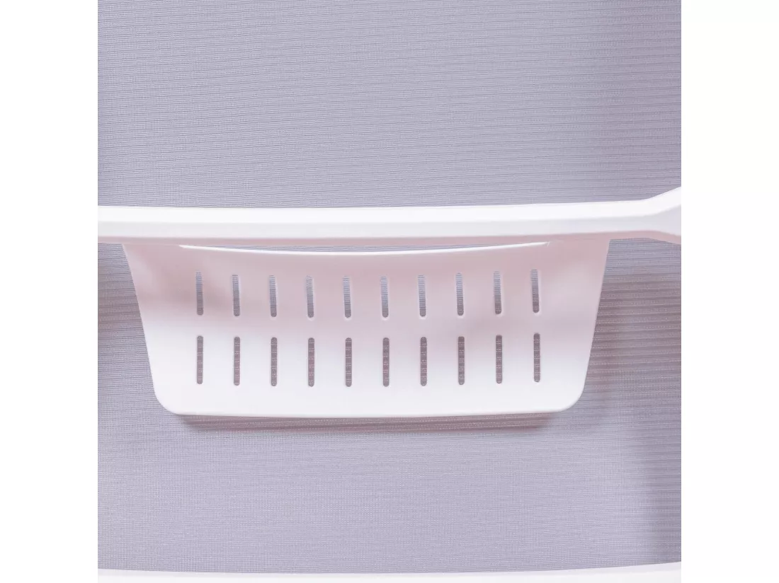 Chaise de bureau ergonomique en mesh respirante et appui-tête réglable - Mesh - Gris clair