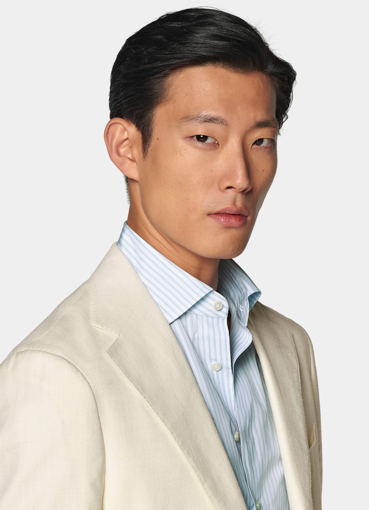 Costume Roma coupe Relaxed blanc cassé
