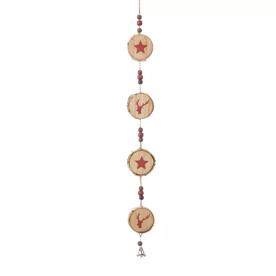 Guirlande déco en bois (60 cm) Paulow Renne de Noël