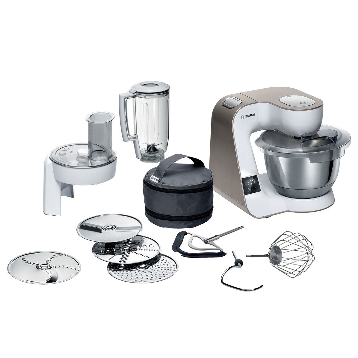 MUM5XW20 kjøkkenmaskin, 1000 W, hvit/champagne